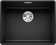 Blanco Subline 500-F Silgranit PuraDur 2, fl�chenb�ndig, Farbe schwarz, InFino Ablauf, 525994