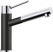 Blanco Alta-S Compact Silgranit-Look, 2-farbig, Farbe schwarz/chrom, 526161