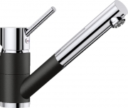 Blanco Antas-S Silgranit-Look, 2-farbig, Hochdruck, Farbe schwarz/chrom, 526167