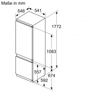 Constructa CK587NSF0, Khlgefrierkombination integrierbar, 178 cm hoch, EEK: F, mit 5 Jahren Garantie!