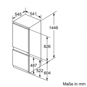 Constructa CK567VSF0, K�hl-Gefrierkombination integrierbar, 145 cm hoch, EEK: F, mit 5 Jahren Garantie!
