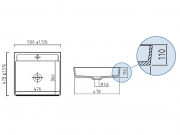 Systemceram KeraDomo SANARA 50 Aufsatzwaschbecken in Schiefer (matt), mit 5 Jahren Garantie
