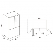 K�ppersbusch FKG 9650.0 E, Side-by-Side K�hl-und Gefrierger�t 91 cm, Edelstahl-Optik, EEK: E, mit 5 Jahren Garantie!