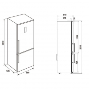K�ppersbusch FKG 6600.0 E, K�hl-und Gefrierkombination freistehend 60 cm, Edelstahl-Front, EEK: D, mit 5 Jahren Garantie!