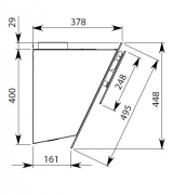 Falmec Verso, Wandhaube, Glas grau, 55 cm, mit 5 Jahren Garantie