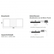 Falmec Skema 120, Design+, Edelstahl, 120 cm, Deckenl�fter, MIT 5 JAHREN GARANTIE
