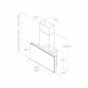 Elica PLAT BL/F/80 Wandhaube schwarz, PRF0164874. Mit 5 Jahren Garantie!