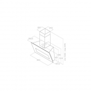 Elica BLOOM-S DEKT/A/85 Wandhaube Schwarz Sirius Dekton, PRF0164475. Mit 5 Jahren Garantie!