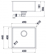 Naber Corno Basso 5, Einzelbecken 1013142
