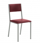 Naber Tablon Sienna 1K Stuhl, Gestell edelstahlfarbig, Bezug bordeauxrot, 3038169