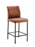 Naber Tablon Barile 2WS Hocker, Gestell schwarz, Bezug braun, 3037431