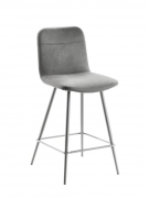 Naber Tablon Felice 2WS Hocker, Gestell edelstahlfarbig, Bezug hellgrau, 3037328