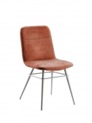 Naber Tablon Felice 1WS Stuhl, Gestell edelstahlfarbig, Bezug braun, 3037436