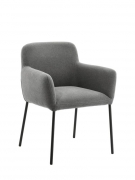 Naber Tablon Posto S Stuhl, Gestell schwarz, Bezug hellgrau, 3037444