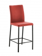 Naber Tablon Borsa 2L Hocker, Gestell schwarz, Bezug Echtleder rot, 3038414