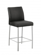 Naber Tablon Barile 2L Hocker, Gestell Edelstahl, Bezug Echtleder anthrazit, 3038141