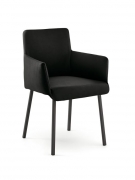 Naber Tablon Diego K Stuhl, Gestell schwarz, Bezug schwarz, 3038201