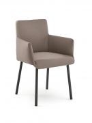 Naber Tablon Diego K Stuhl, Gestell schwarz, Bezug taupe, 3038202