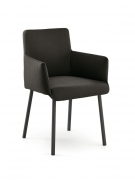 Naber Tablon Diego K Stuhl, Gestell schwarz, Bezug dunkelgrau, 3038204