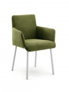 Naber Tablon Diego S Stuhl, Gestell edelstahlfarbig, Bezug gr�n, 3038226