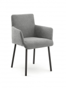 Naber Tablon Diego S Stuhl, Gestell schwarz, Bezug hellgrau, 3038224