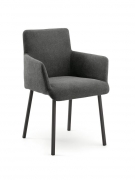 Naber Tablon Diego S Stuhl, Gestell schwarz, Bezug dunkelgrau, 3038225
