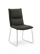 Naber Tablon Mila K Stuhl, Gestell edelstahlfarbig, Bezug dunkelgrau, 3038274