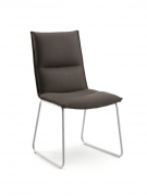 Naber Tablon Mila K Stuhl, Gestell edelstahlfarbig, Bezug schlamm, 3038275