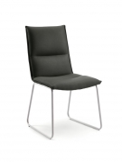 Naber Tablon Mila K Stuhl, Gestell edelstahlfarbig, Bezug hellgrau, 3038276