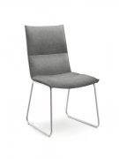 Naber Tablon Mila S Stuhl, Gestell edelstahlfarbig, Bezug hellgrau, 3038289
