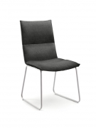 Naber Tablon Mila S Stuhl, Gestell edelstahlfarbig, Bezug dunkelgrau, 3038290