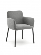 Naber Tablon Jole S Stuhl, Gestell schwarz, Bezug hellgrau, 3038254