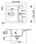 Naber LineUp 2E Einbausp�le, lava, 1091044