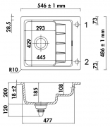 Naber PickUp F, Einbausp�le fl�chenb�ndig, schiefer, 1091012