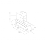 Elica VERTIGO BL/F/90 Wandhaube schwarz, PRF0079553C. Mit 5 Jahren Garantie!