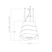 Elica Wave UX BL MAT/F/51 Inselhaube, schwarz, PRF0171193. Mit 5 Jahren Garantie!