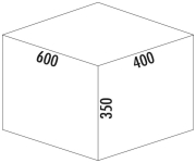 Naber Selectakit Cox� Base 360 S/900-4 Abfallsammler f�r Frontausz�ge, mit Biodeckel, hellgrau, 8012552