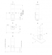 Novy Flatline Wandhaube 7612, schwarz, 120cm, mit 5 Jahren Garantie