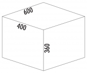 Naber Selectakit Cox� Base 360 R/600-2, Abfallsystem Frontauszug, Vollauszug, 8012406