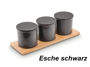 Naber Storex Modify Vorratsdosenhalter Set gross, Esche schwarz, 8035145