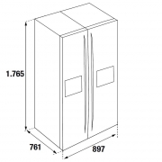 K�ppersbusch FKG 9803.0 E, Side-by-Side K�hl-und Gefrierger�t 90 cm, Edelstahl-Optik, mit 5 Jahren Garantie!