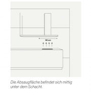 Falmec Elle IS, Design schwarz, 175 cm, Inselhaube, MIT 5 JAHREN GARANTIE