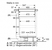 Neff T48CD7GA6 Set GA60, Induktions-Kochfeld mit integriertem Abzug inkl. Z861SB4, mit 5 Jahren Garantie!