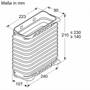 Neff Z861SS2, Flachkanalbogen Verbindungsst�ck weiblich, schwarz