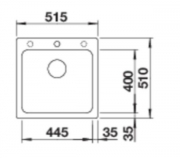 Blanco Naya 5 Silgranit PuraDur 2, Farbe alumetallic, 526581