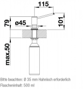 Blanco Livia Sp�lmittelspender, satin gold, 526698