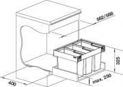 Blanco Flexon II Low 60/3 Abfalltrennsystem, 526642