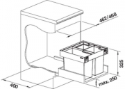 Blanco Flexon II Low 50/3 Abfalltrennsystem, 526640