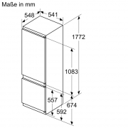 Constructa CK587VSE0, Einbau-K�hl-Gefrierkombination, EEK: E, mit 5 Jahren Garantie!