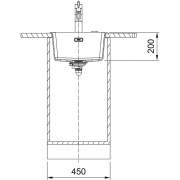 Franke Maris MRG 210/110-37 Fragranit+, fl�chenb�ndig Unterbau, Druckknopfventil, Steingrau, 114.0658.187